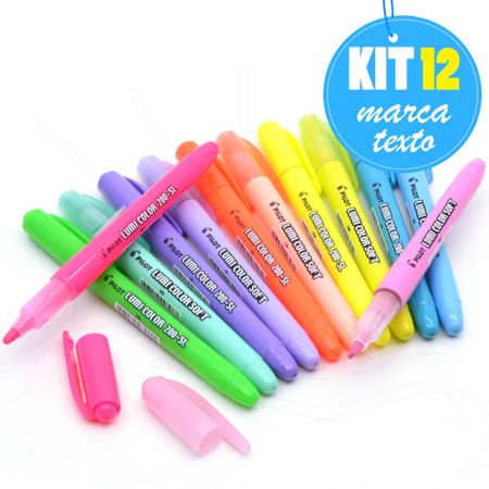 Kit Marcador Lumi Color Pilot Neon + Pastel - 12 Cores
