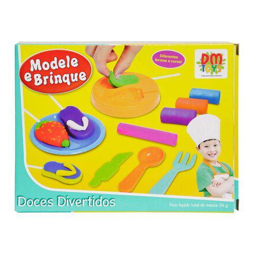 Kit Massinha de Modelar Modele e Brinque Doces Divertidos Dm Toys Dmt4732