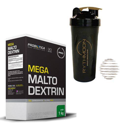 Kit MEGA MALTO DEXTRIN 1KG Limao + Coqueteleira 600ml com Mola