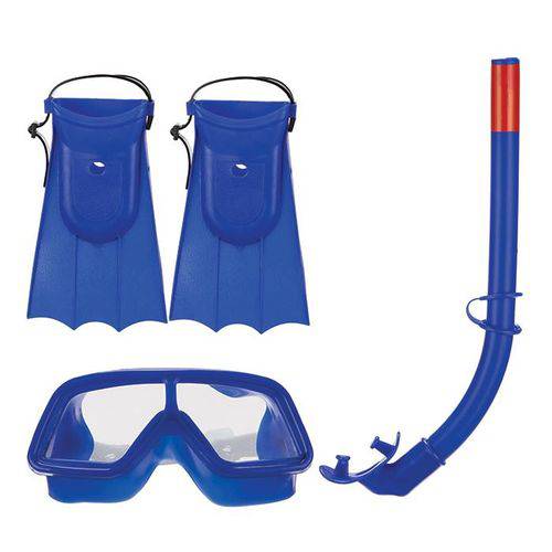 Kit Mergulho com Snorkel Infantil - Azul