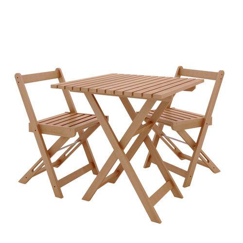 Kit Mesa Boteco + 2 Cadeiras Dobráveis - Wood Prime
