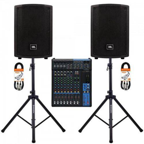Kit Mesa de Som 12 Canais Mg12 Yamaha + Caixa Acústica + Acessórios