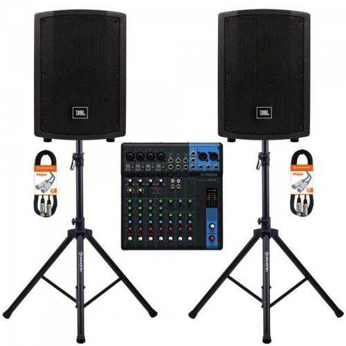 Kit Mesa de Som 10 Canais Mg10 Yamaha + Caixa Acústica + Acessórios