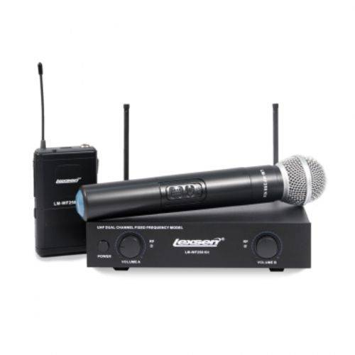 Kit Microfone Sem Fio Lexsen LM-WF258 KIT (Bastão, Headset e Lapela) Revenda Autorizada Garantia 1 Ano