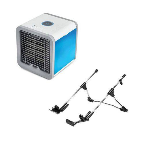 Kit Mini Ar Condicionado Ventilador Portatil Usb com Suporte para Notebook Ergonomico