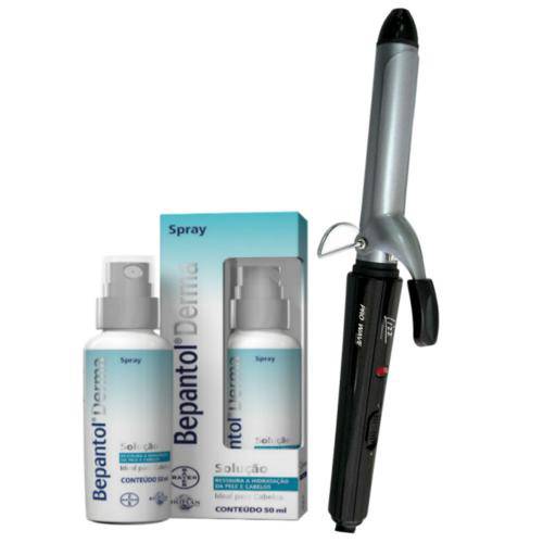 Kit Modelador de Cachos Médio Lizz Pro Wave Bivolt + Bepantol Derma Spray Bayer 50ml