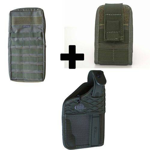 Kit Modular Militar Porta Camel Bag + Coldre + Ht Modular