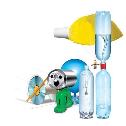 Kit Montar 7 Brinquedos Ecológicos Recicláveis Ciência Verde - Kit Faça Você Mesmo