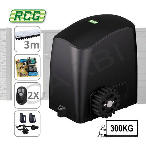 Kit Motor Rcg para Portão Eletrônico Deslizante de Correr 1/5hp Até 300kg Slider Pl Slim