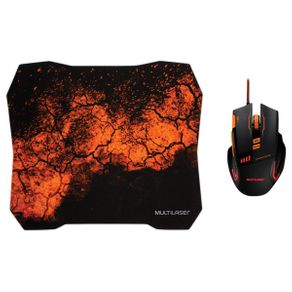 Kit Mouse e Mouse Pad Gamer Multilaser MO256