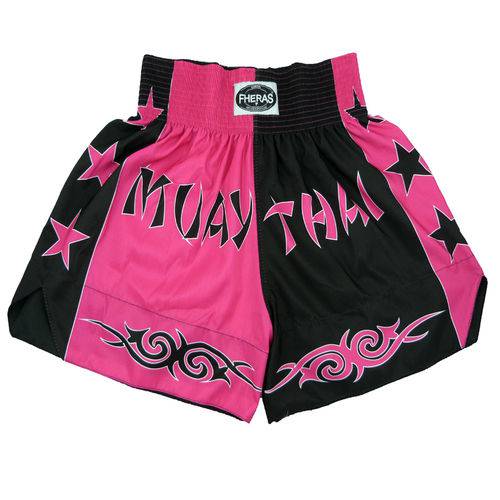 Shorts Muay Thai Fheras - Bicolor PT/RS
