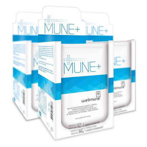 Kit 3 Mune+ Chá Mais para Imunidade Wellmune 10 Sachês