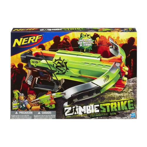 Kit Nerf - Lançador Zombie Strike - Crossfire + Refil 12 Dardos de Sucção - Hasbro