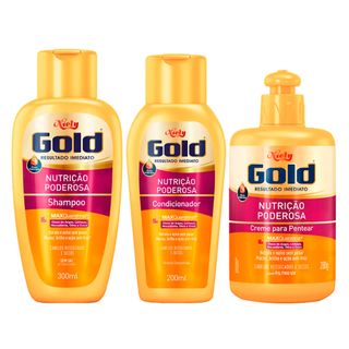 Kit Niely Gold Nutrição Poderosa - Shampoo + Condicionador + Creme de Pentear Kit