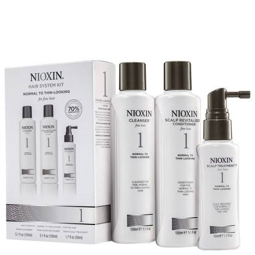 Kit Nioxin Trial Hair System 1 (3 Produtos)