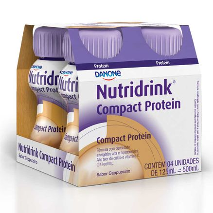 Kit Nutridrink Compact Protein Sabor Capuccino 4 Unidades de 125ml Vencimento 21/01/2020