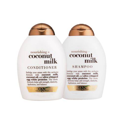 Kit OGX Coconut Milk: 1 Condicionador 250ml + 1 Shampoo 250ml