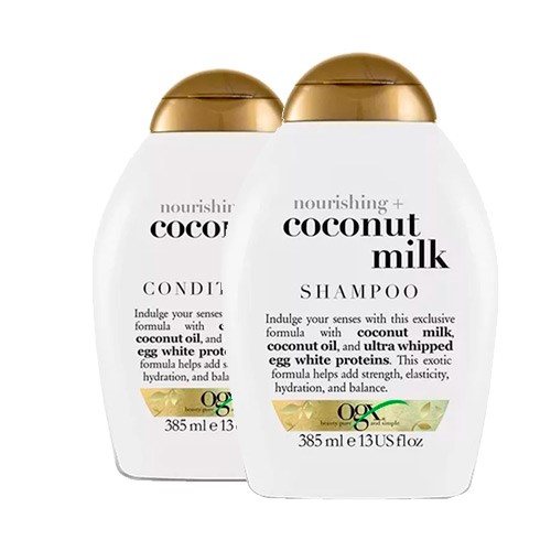 Kit Ogx Coconut Milk Shampoo 385ml + Condicionador 385ml