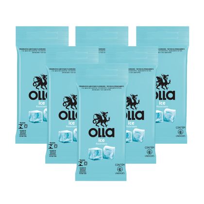 Kit Olla Preservativo Ice 6uni. com 6 Packs