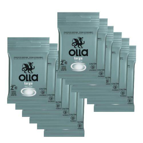 Kit Olla Preservativo Large 3uni. com 12 Packs