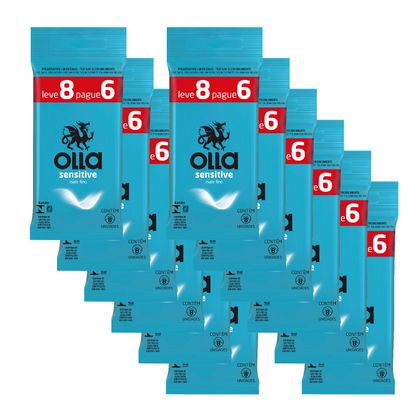 Kit Olla Preservativo Sensitive Leve 8 Pag 6 com 12 Packs