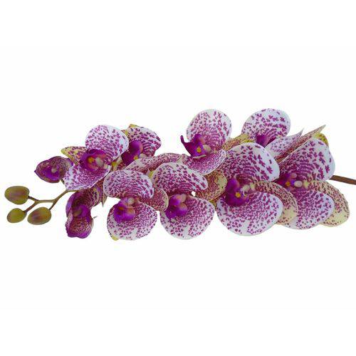 Kit 3 Orquídeas Artificias Rosas com Branca e Verde Silicone