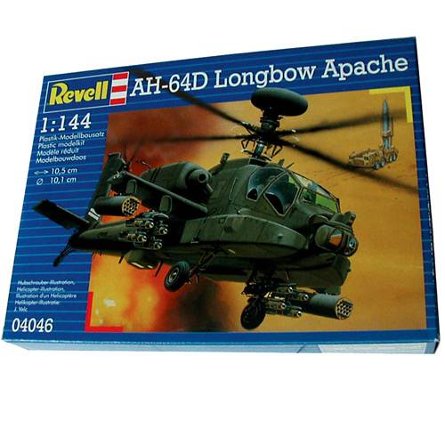 Kit P/ Montar Modelo de Aeronave AH-64D Longbow Apache - 68 Peças - Revell