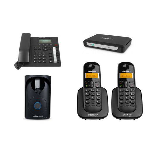 Kit PABX Central Telefonica Minicom Plus Intelbras 3 Ramais