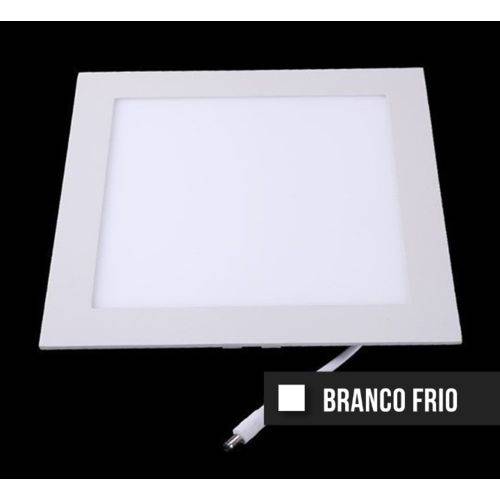 Kit Painel Downlight Led Slim 12w Branco Frio Quadrado (10 Peças)