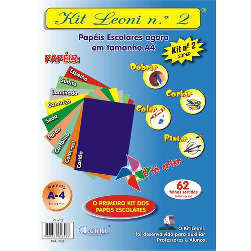 Kit Papéis Escolares N.2 A-4 com 62 Folhas Colorido
