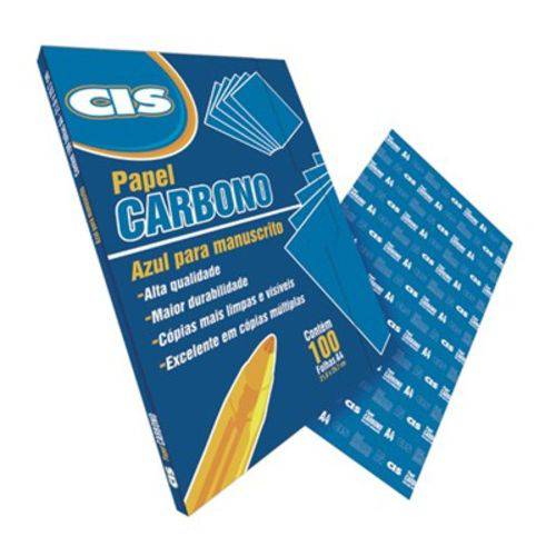 Kit Papel Carbono Manuscrito Azul - Cis - com 100 Unidades