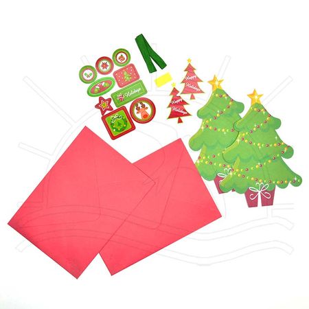 Kit para Cartão Toke e Crie - Árvore de Natal