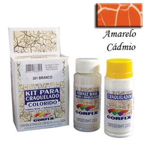Kit para Craquelado 60ml Avulso Corfix Amarelo Cádmio 307