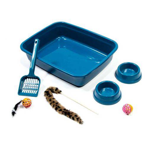 Kit para Gato Prime Top 7 Peças Azul