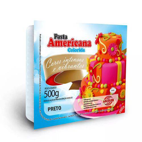 Kit Pasta Americana Colorida Arcolor Preta 500g - 03