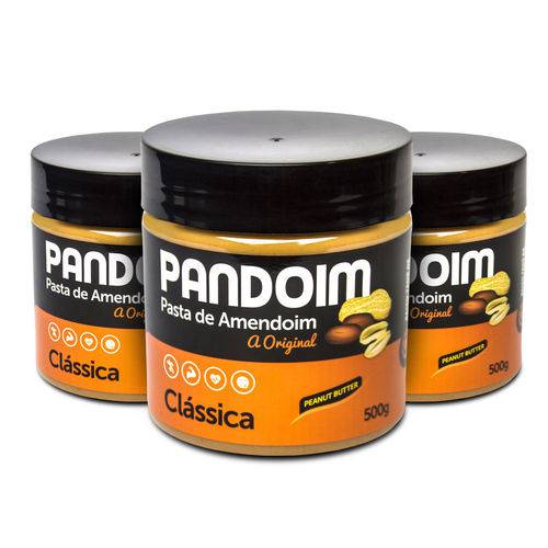Kit 3 Pasta de Amendoim Pandoim Clássica 500g