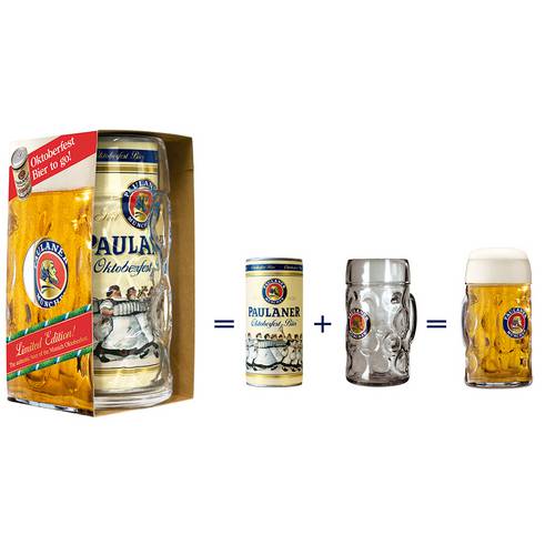 Kit Paulaner Oktoberfest com 1l de Cerveja + 1 Caneca de 1l (Alemanha)