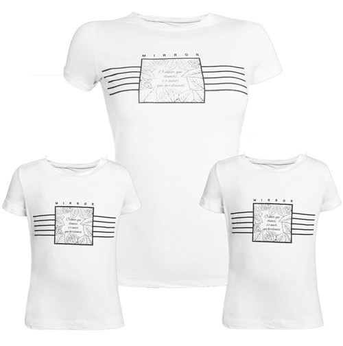 Kit 3 Peças T-shirt Mirror Mãe e Filha (o)