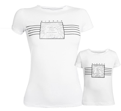 Kit 2 Peças T-shirt Mirror Mãe e Filha