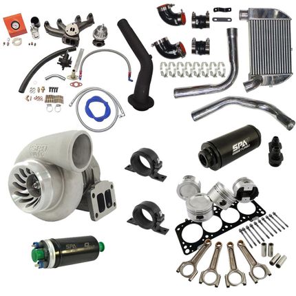 Kit Performance AP 8v Multiponto - Kit Turbo + Turbina .50 SPA509R + Kit Intercooler + Kit Alimentação + Kit Forjado