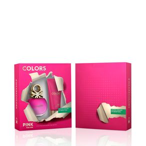 Kit Perfume Colors Pink Feminino Eau de Toilette 80ml + Body Lotion 75ml Único