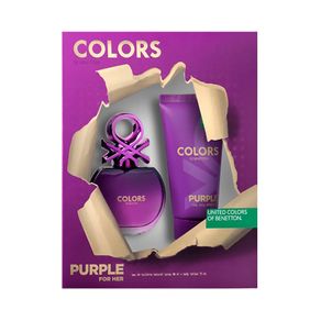 Kit Perfume Colors Purple Feminino Eau de Toilette 80ml + Body Lotion 75ml Único
