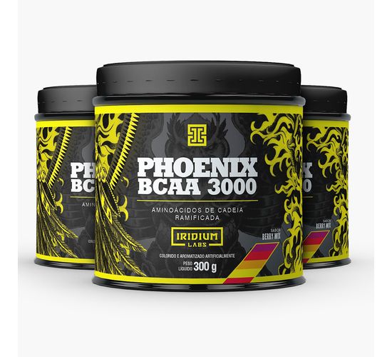 Kit Phoenix BCAA Powder 3000 - 3 Potes de 300g