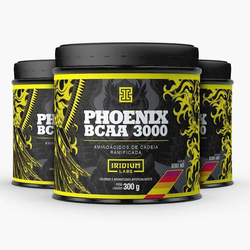 Kit Phoenix BCAA Powder 3000 - 3 Potes - Iridium Labs
