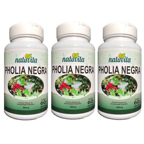 Kit 3 Pholia Negra - Natuvita - 60 Cápsulas