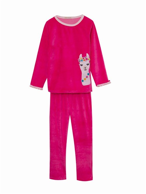 Kit Pijama Ilhama de Algodão Rosa Tamanho 2