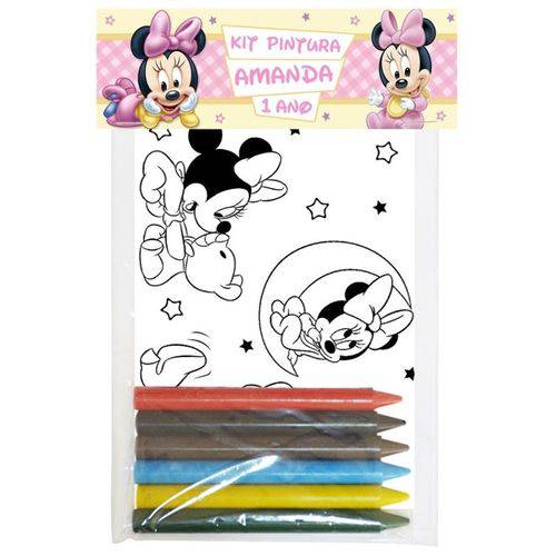 Kit Pintura Baby Minnie com 10 Unds