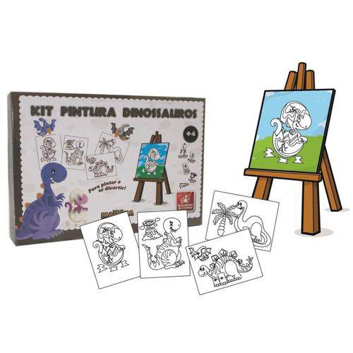 Kit Pintura Dinossauro - Educativo em Madeira