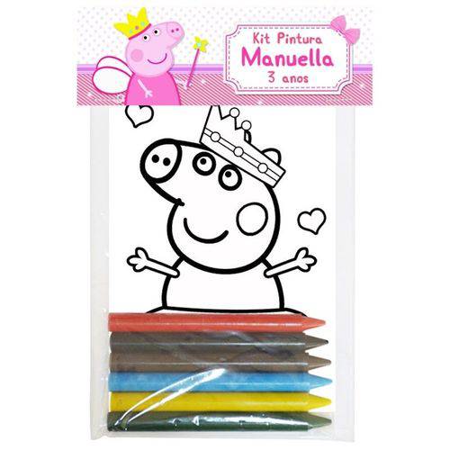 Kit Pintura Peppa Pig Princesa com 10 Unds