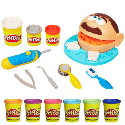 Kit Play-doh: Massinha Dentista + 6 Potes de Massinha Pelo Preço de 5 - Hasbro